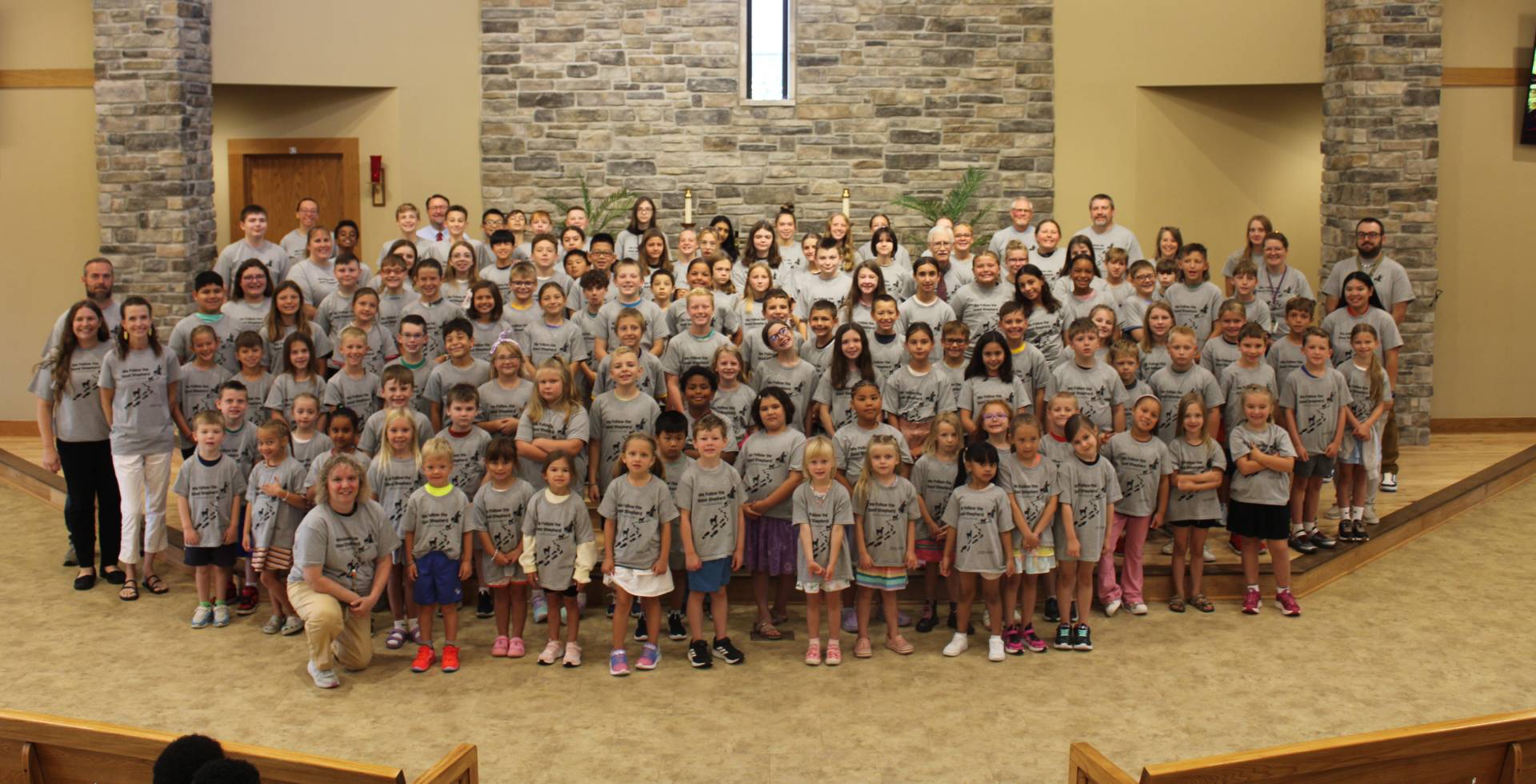 1st Day Whole School OK Team poses with trophy